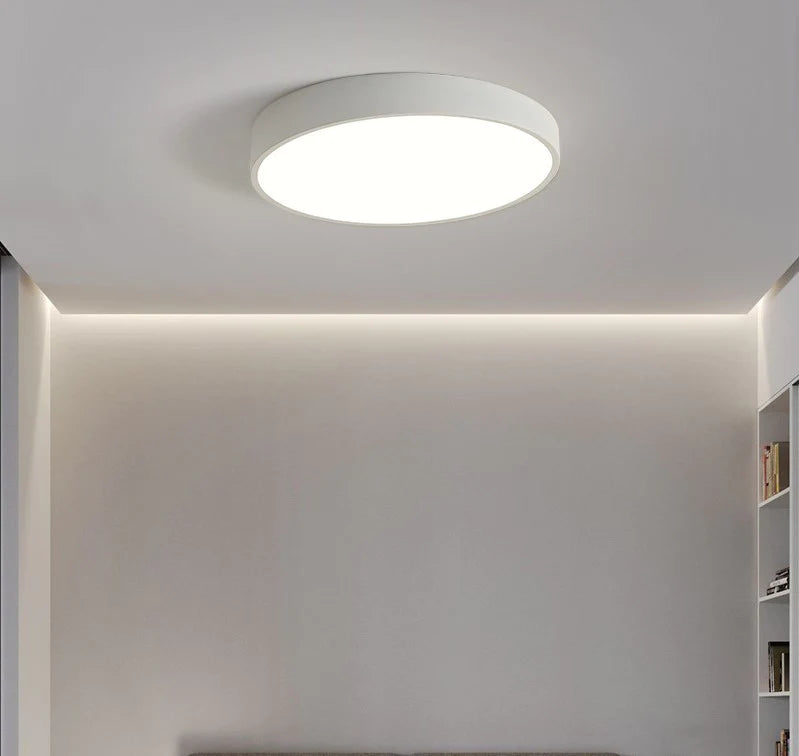 Plafoniera LED Baie Rotunda,Alb Mat 40W Lumina Rece 6500K Alb